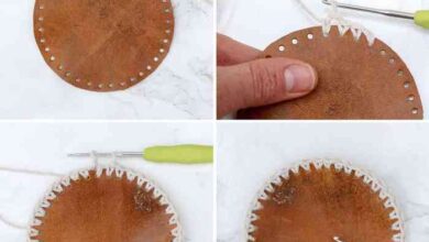 Make a simple leather wall hanging