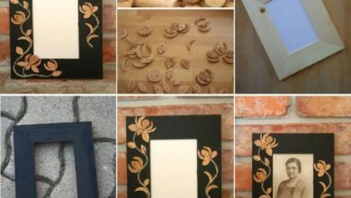 Wood burned photo frames diy