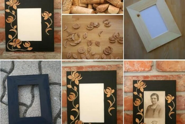 Wood burned photo frames diy