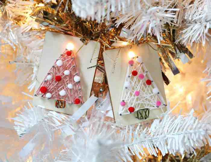 Diy string art ornaments