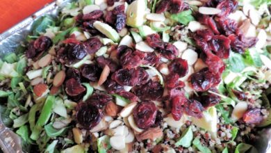 Quinoa brussels sprout salad