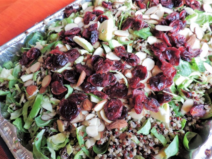 Quinoa brussels sprout salad