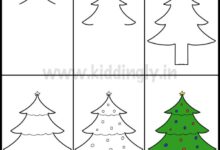 Floral christmas tree diy