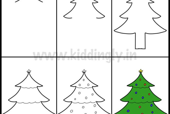 Floral christmas tree diy