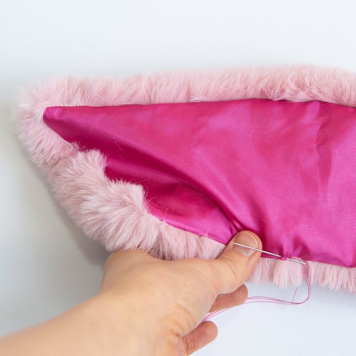 Detachable fur coat collar diy