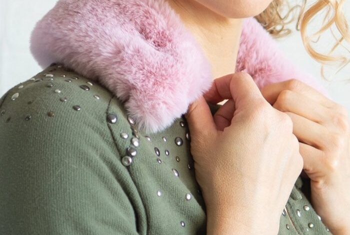 Detachable fur coat collar diy