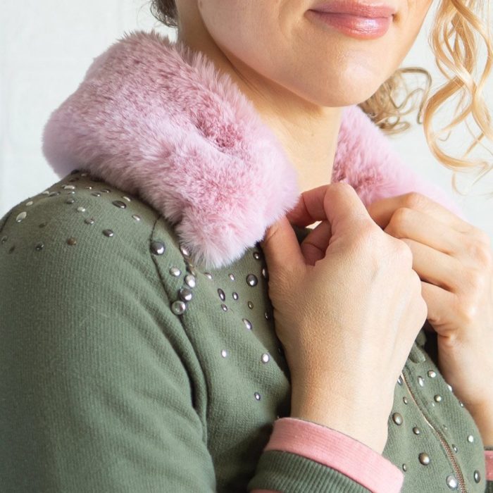 Detachable fur coat collar diy