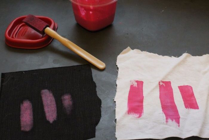 Make your own fabric with martha stewart paint