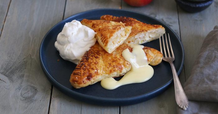 Smoky apple and pepper jack turnovers