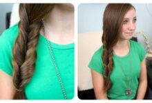 Easy faux fishtail braids