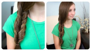 Easy faux fishtail braids