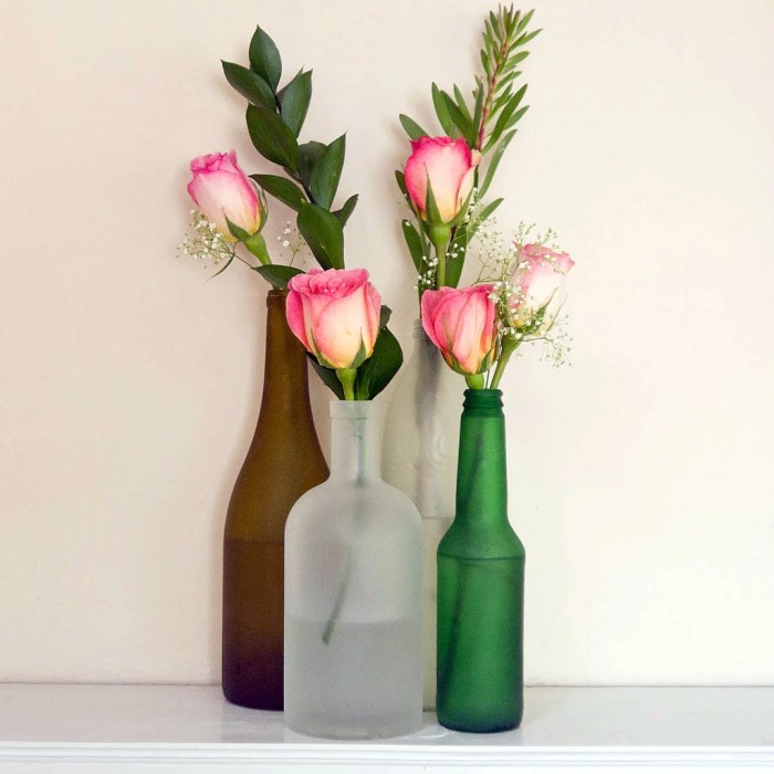 Frosted phrase vase diy