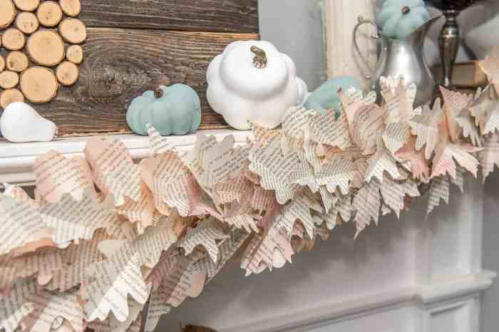 Fall phrase garland diy