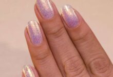 Holographic and iridescent nail polish