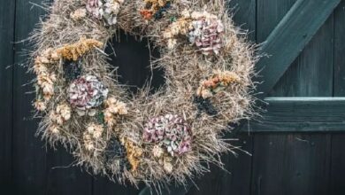 Pampas grass wreath diy