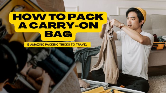 Tips for packing a carry on only