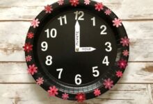 Colorful kitchen clock diy