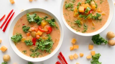 Butternut and red curry soup