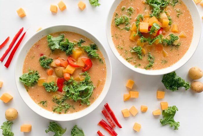 Butternut and red curry soup