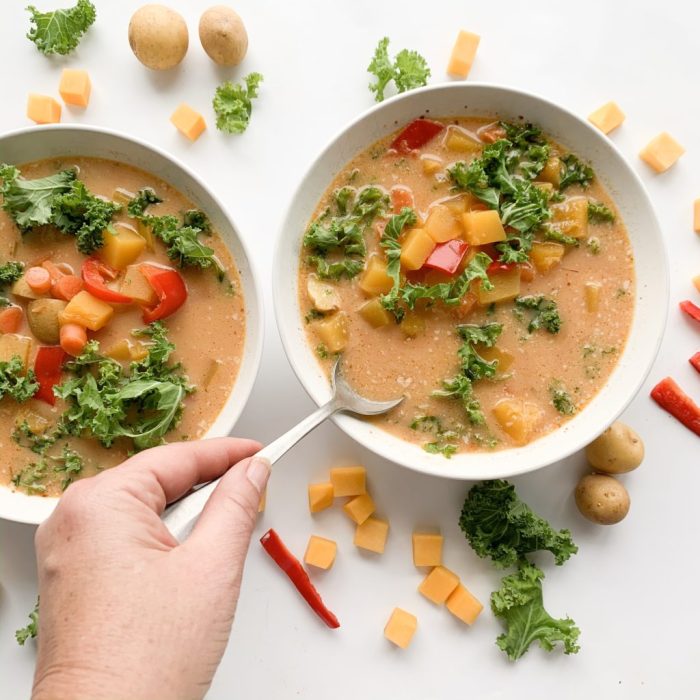 Butternut and red curry soup