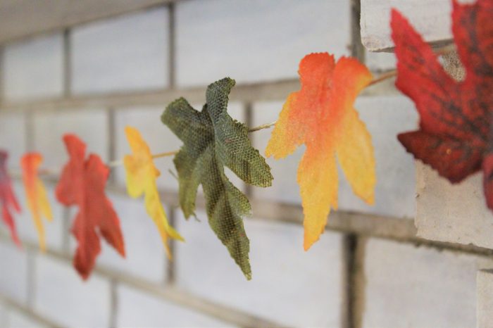 Fall leaves garland diy project