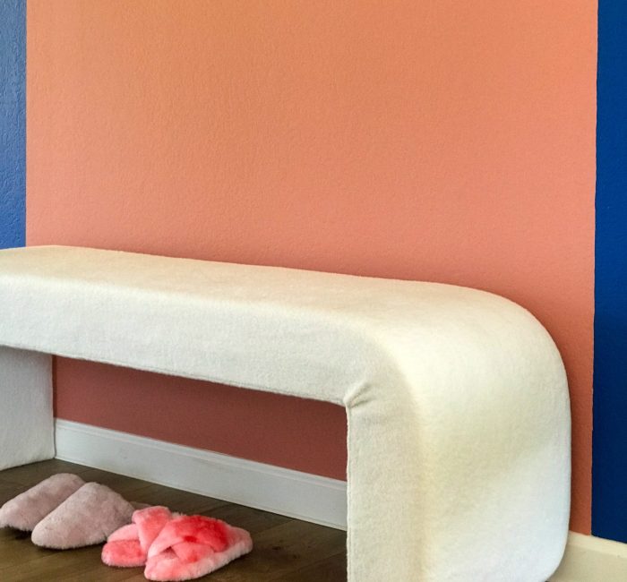 Diy upholstered waterfall bench