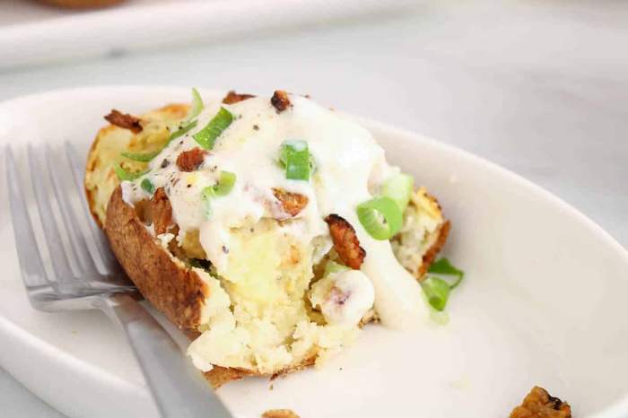 Creamy twice baked potatoes non dairy and vegetarian friendly