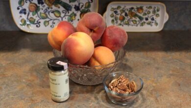 Peach candied ginger muffins