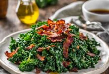 Kale cobb salad with facon vinaigrette