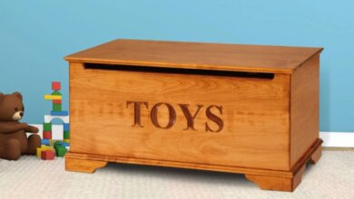 Diy chalkboard toy box on wheels