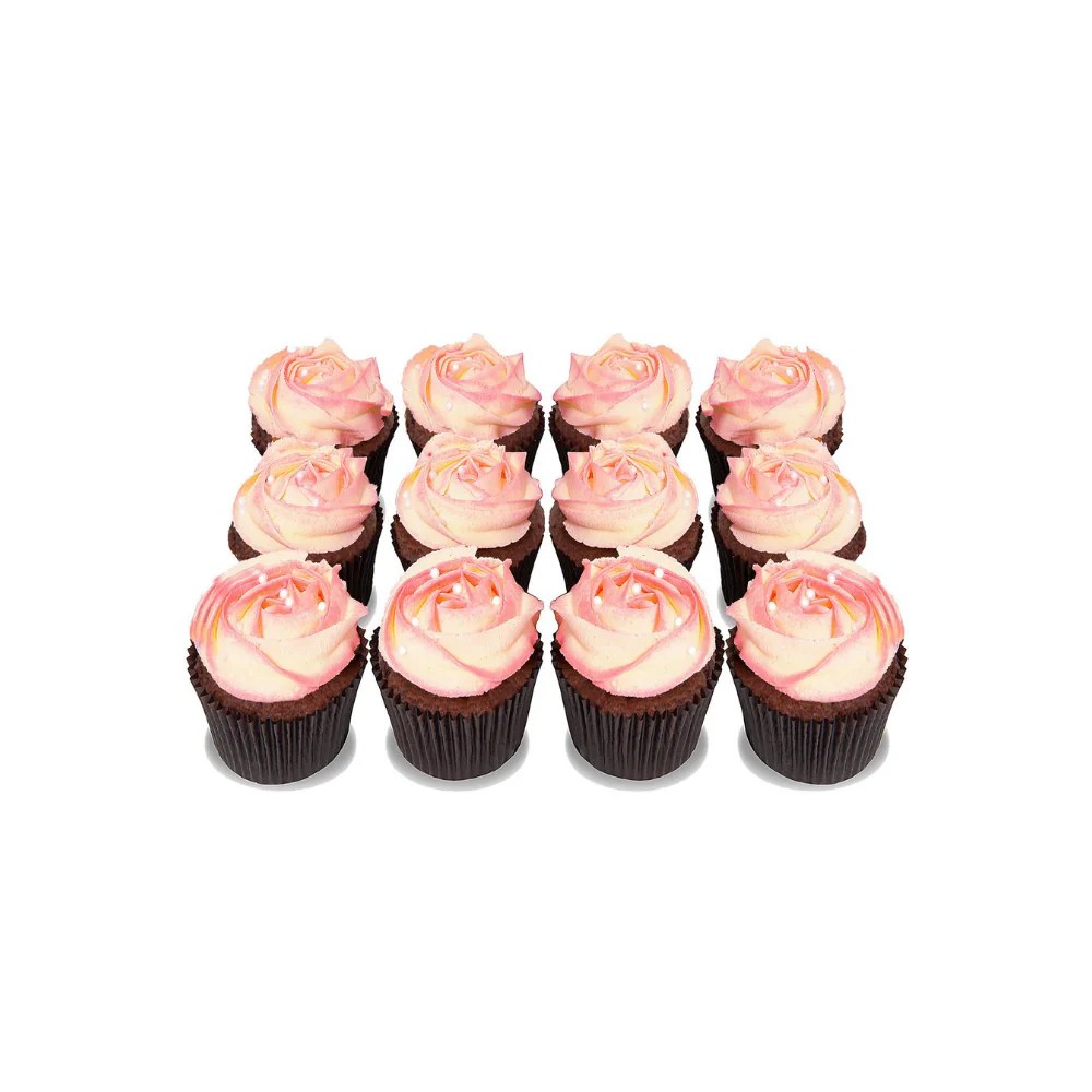 Rose champagne mini cupcakes