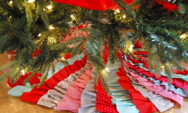 3 easy no sew tree skirts