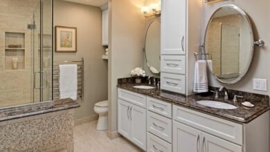 Lauras master bathroom makeover before after