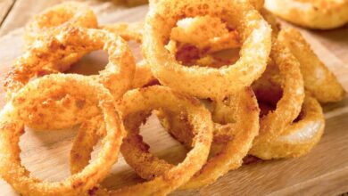 Toasted coconut onion rings