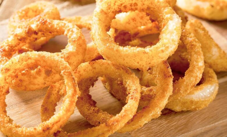 Toasted coconut onion rings