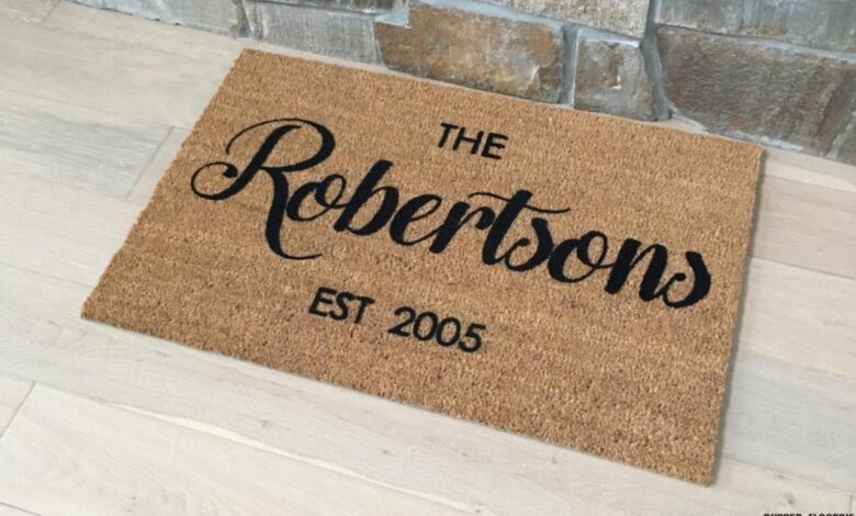 Personalized home welcome mat