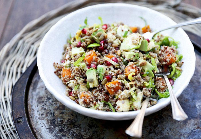 Quinoa brussels sprout salad