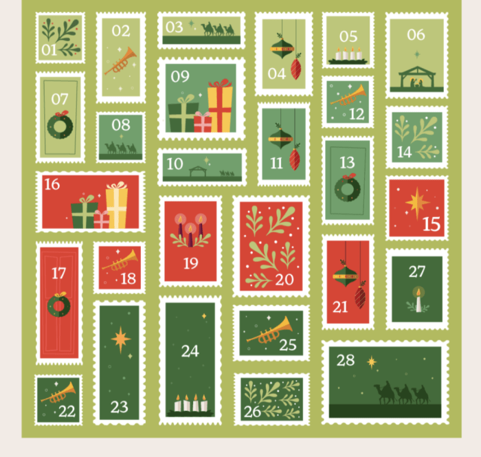 Star garland advent calendar