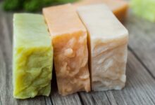 Color blocked soap diy