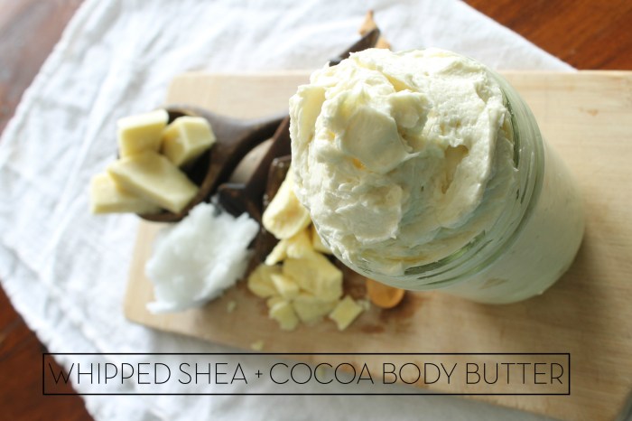 Diy whipped cocoa body butter
