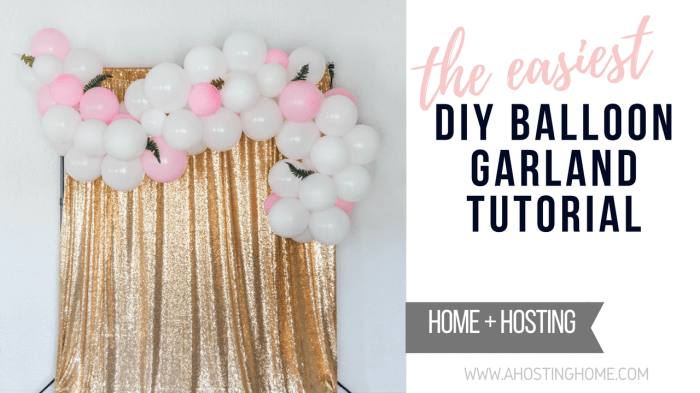 Easy balloon garland diy with video