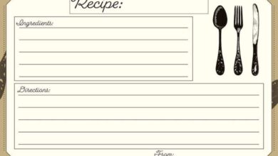 Diy recipe card box printable templates