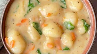 Gnocchi and vegetable soup