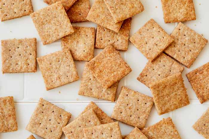 Whole wheat coconut oil crackers