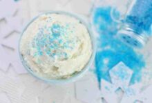 Whipped peppermint cream hand scrub