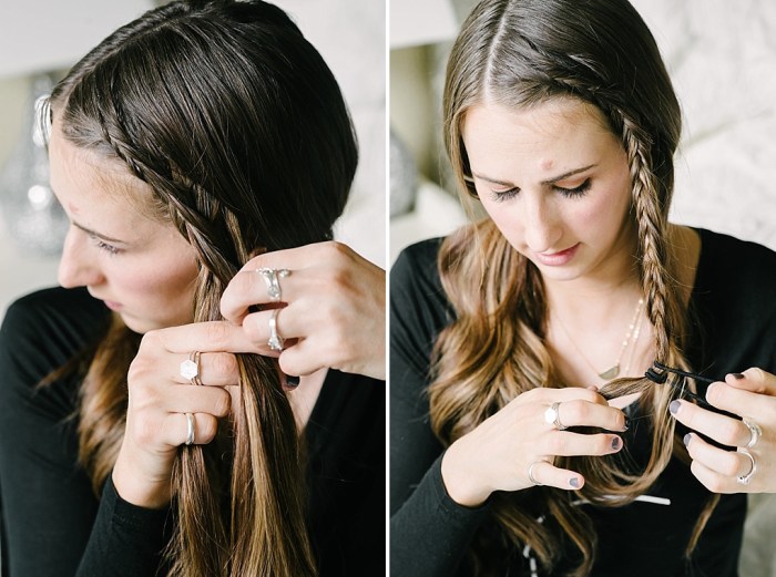 Two ways to style double braids