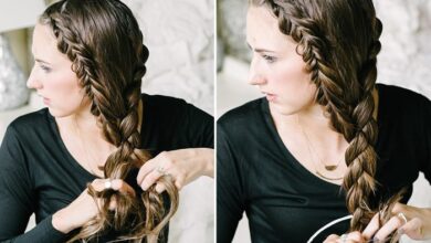 Two ways to style double braids