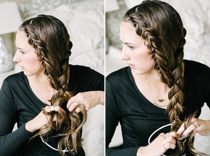 Two ways to style double braids