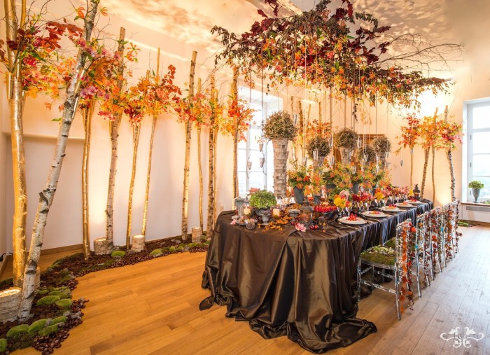 Pink orange fall tablescape