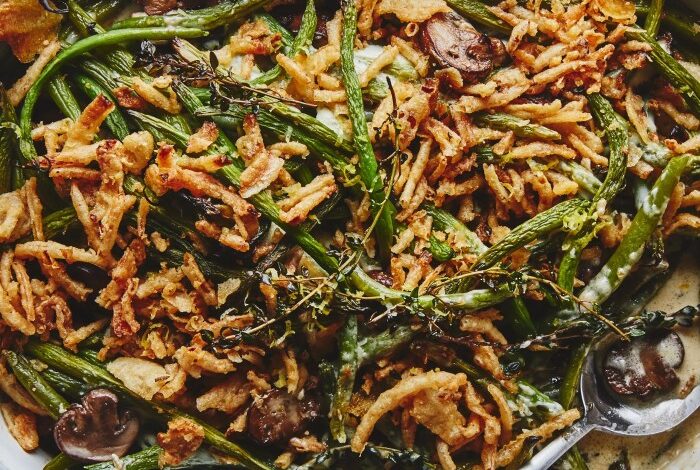 Green bean macaroni casserole